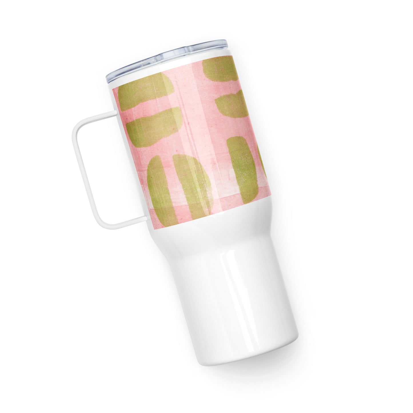 Travel mug with a handle