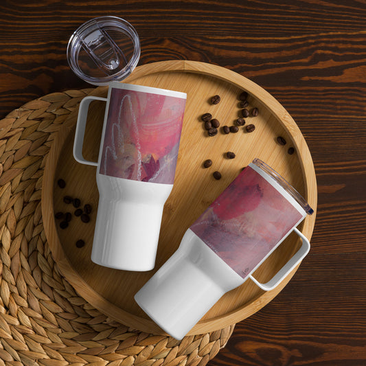 Travel mug with a handle