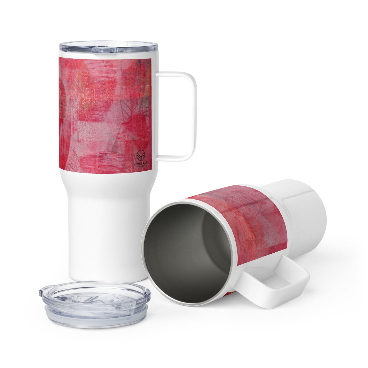 Travel mug with a handle