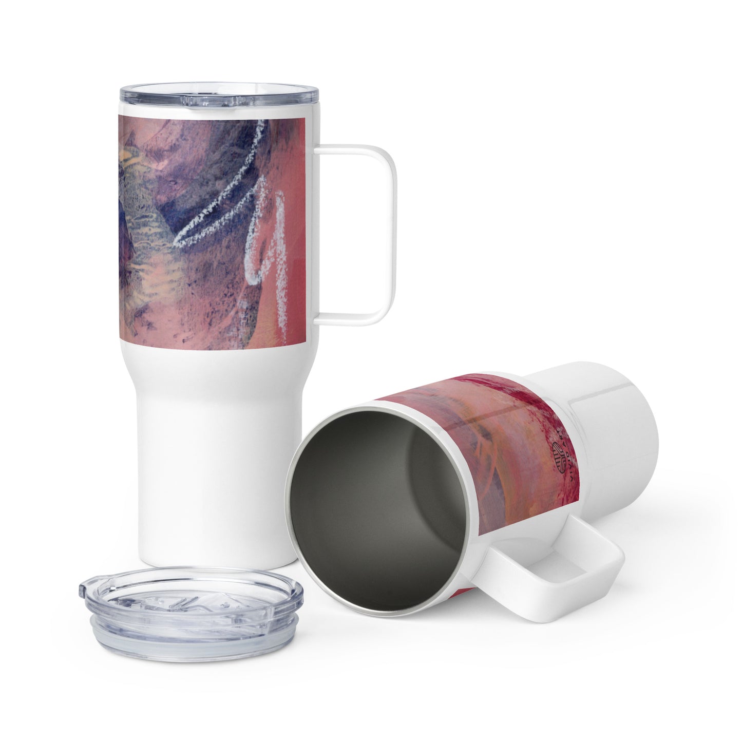 Travel mug with a handle