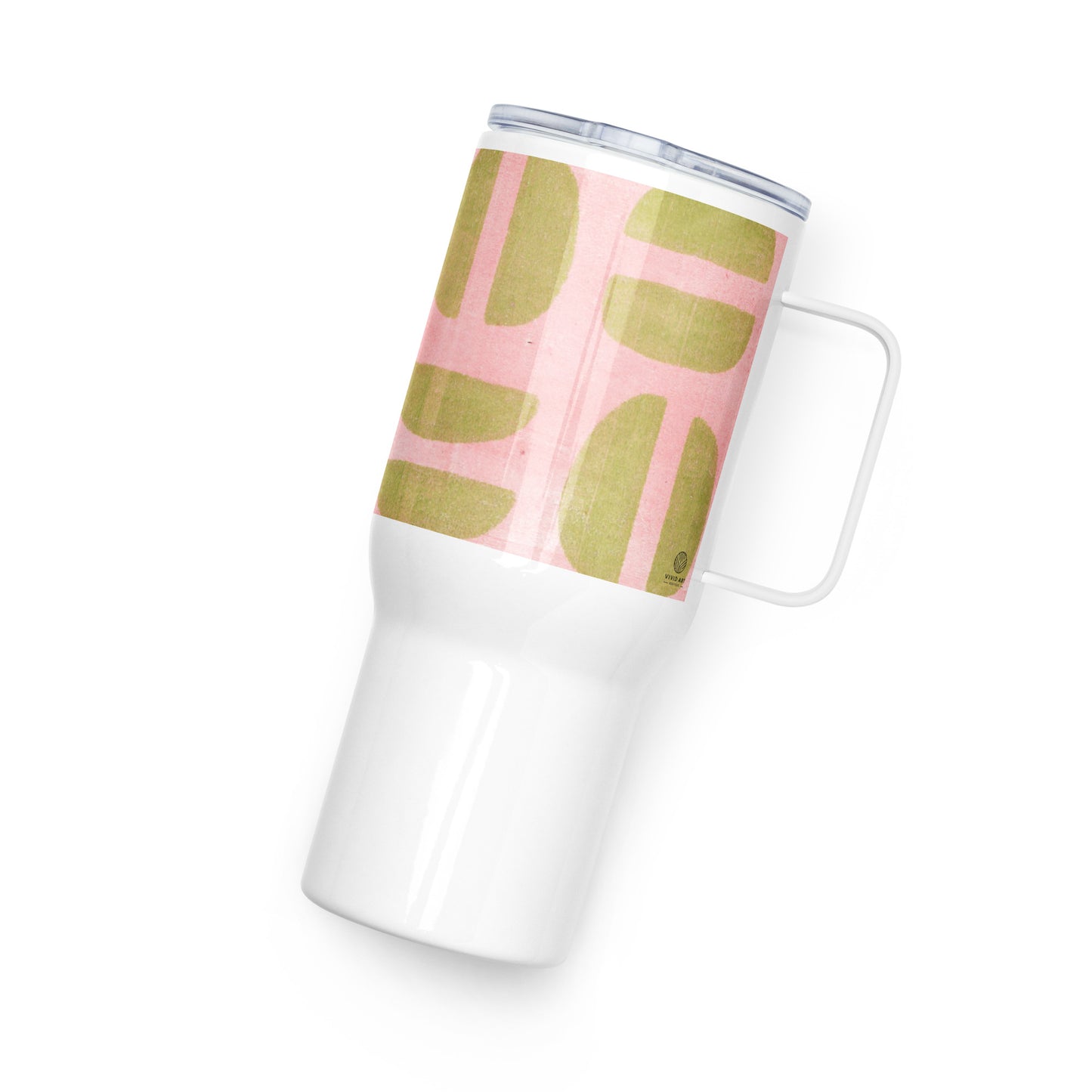 Travel mug with a handle
