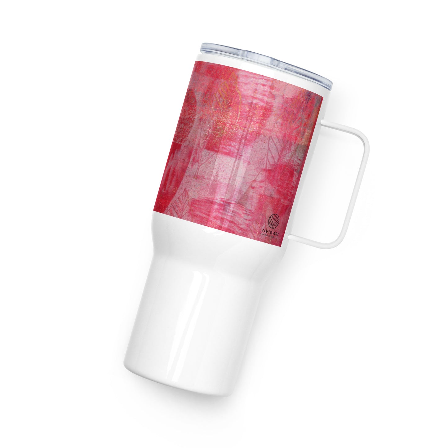 Travel mug with a handle
