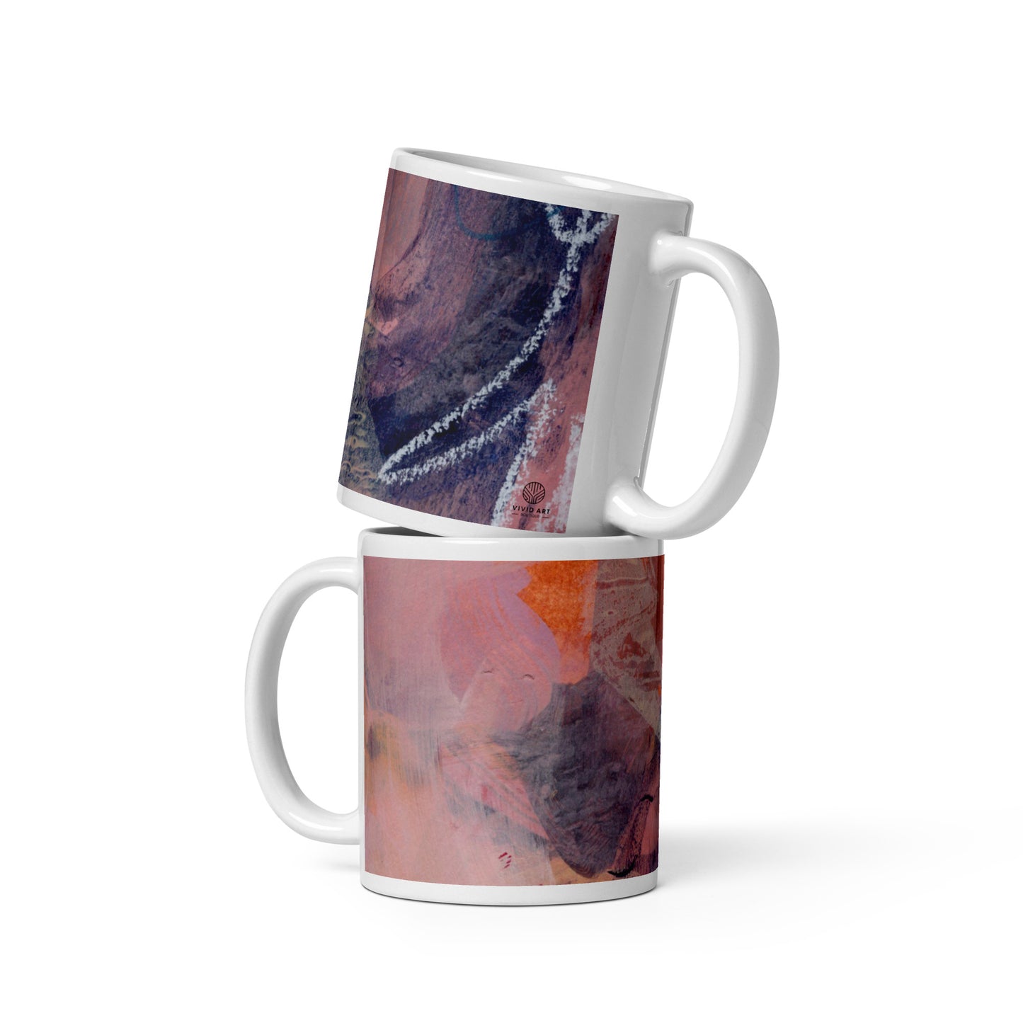 White glossy mug