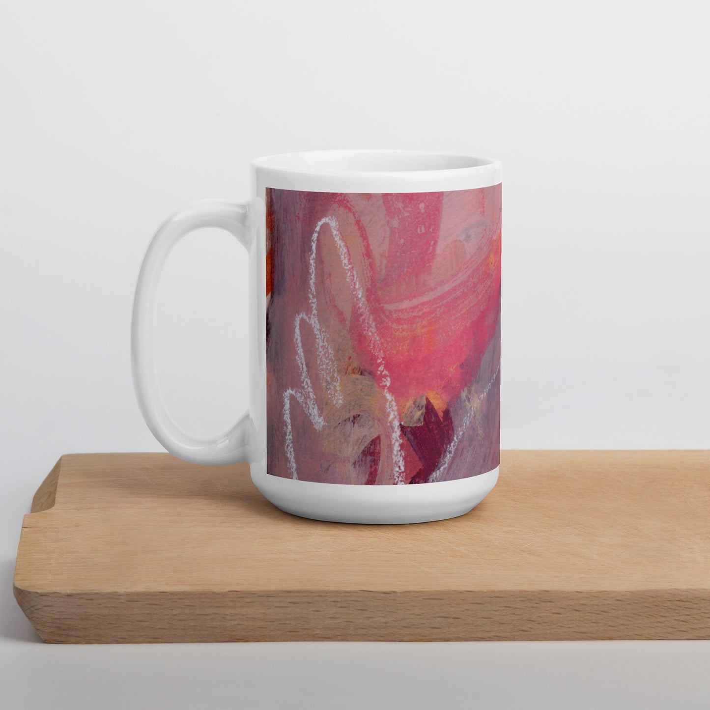 White glossy mug
