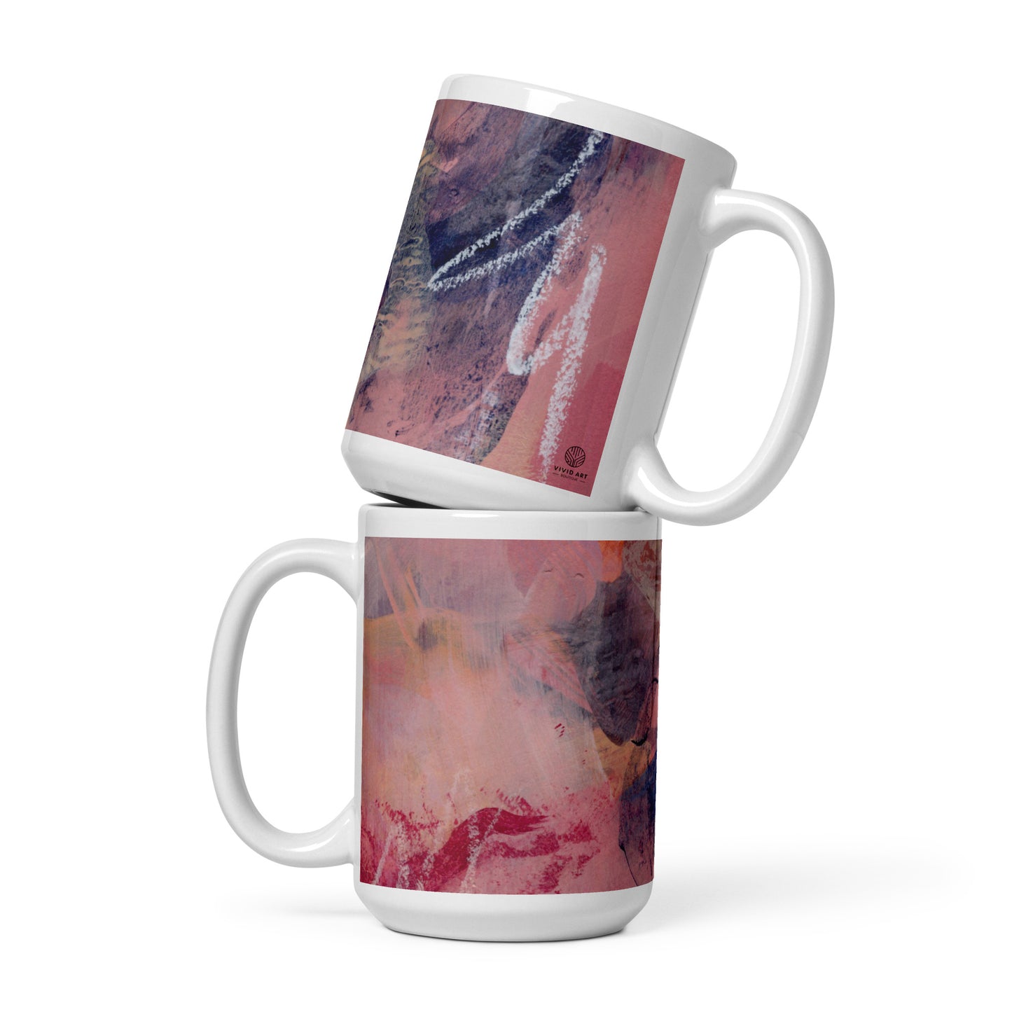 White glossy mug