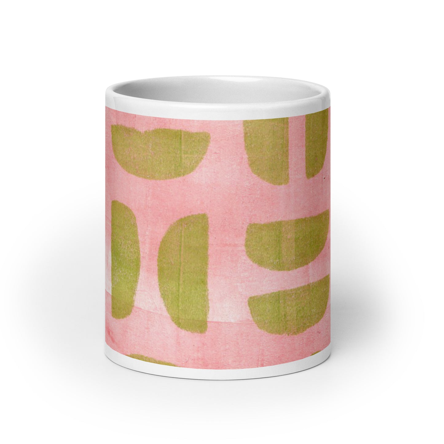 White glossy mug